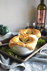 pot pies with puff pastry crust
