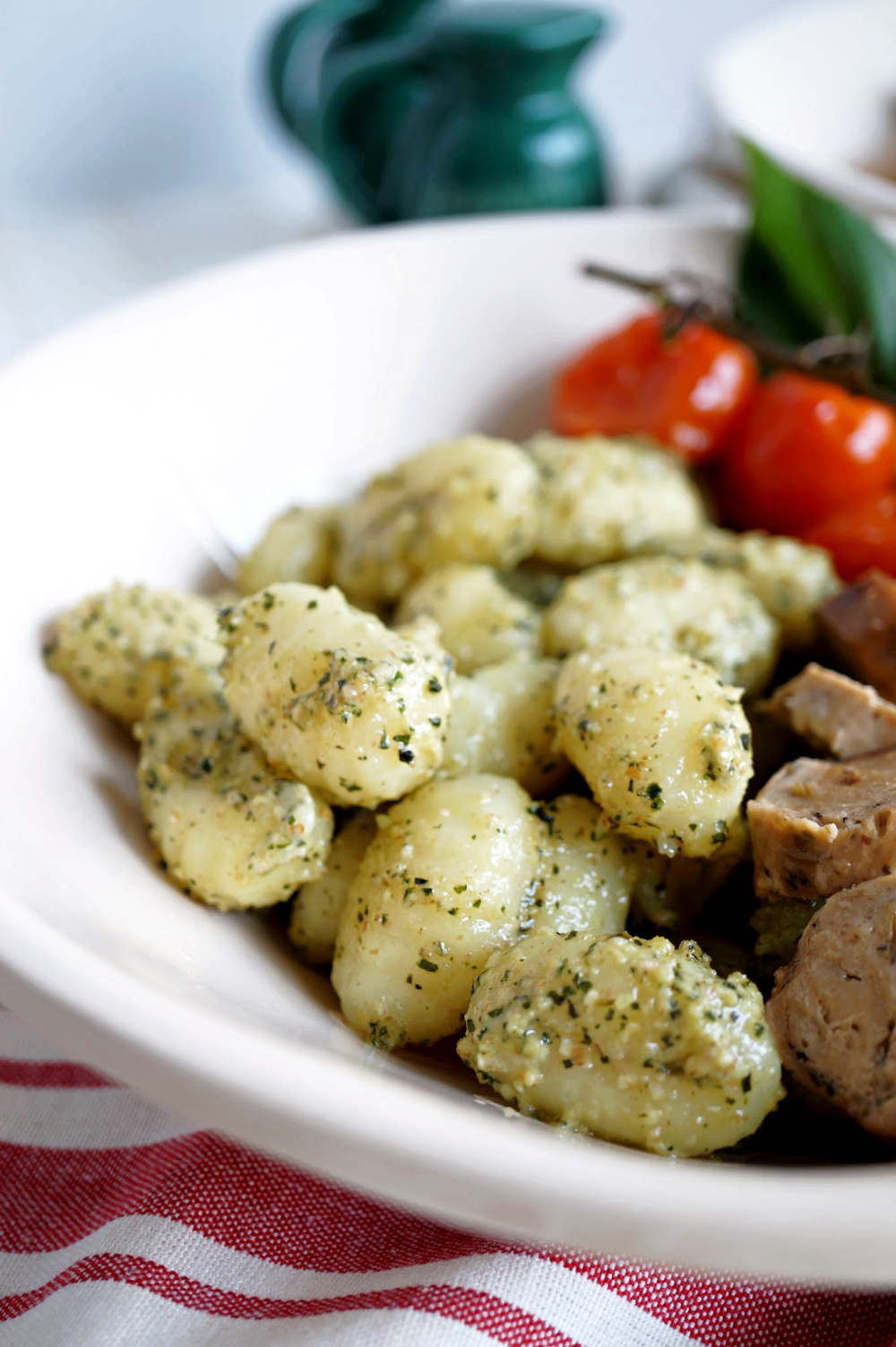 close up of gnocchi on plate