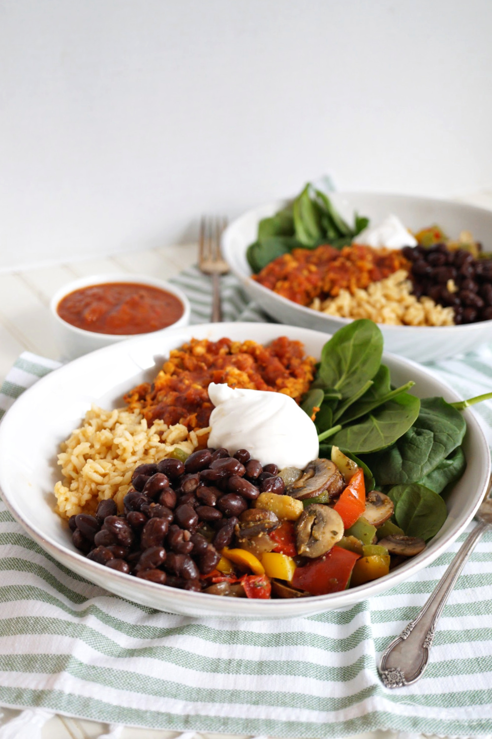 plate of taco bowl