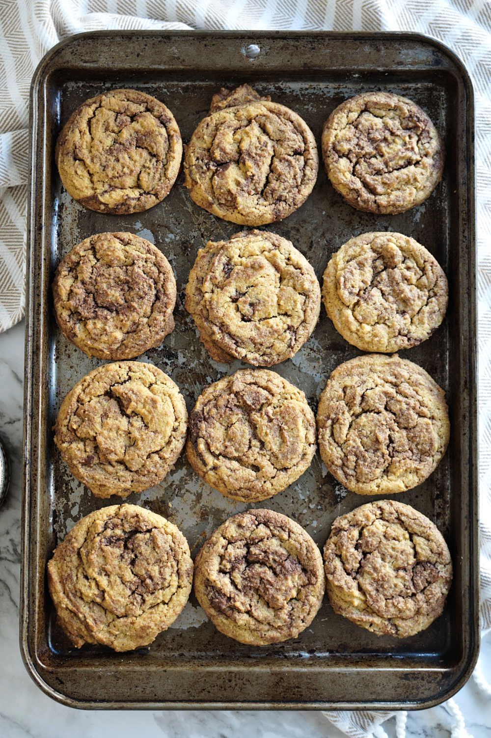 overhead shot of cookies