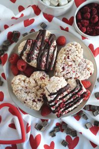 overhead shot of rice krispie treats