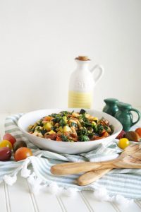 plate of cannellini beans and vegetables