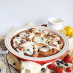 pan of lemon berry rolls