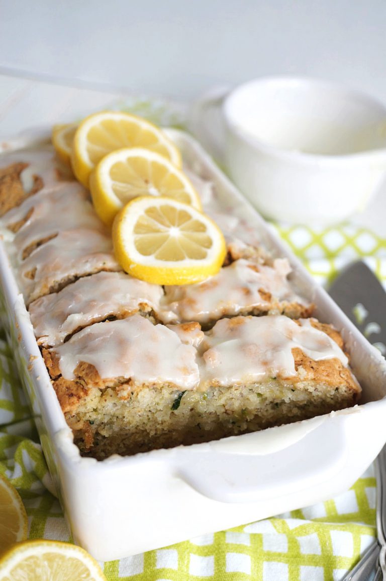 vegan lemon zucchini loaf cake The Baking Fairy