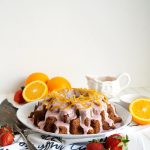 orange poppyseed bundt cake on plate