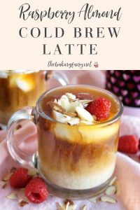 raspberry almond cold brew latte | The Baking Fairy #SpringSweetsWeek #ad
