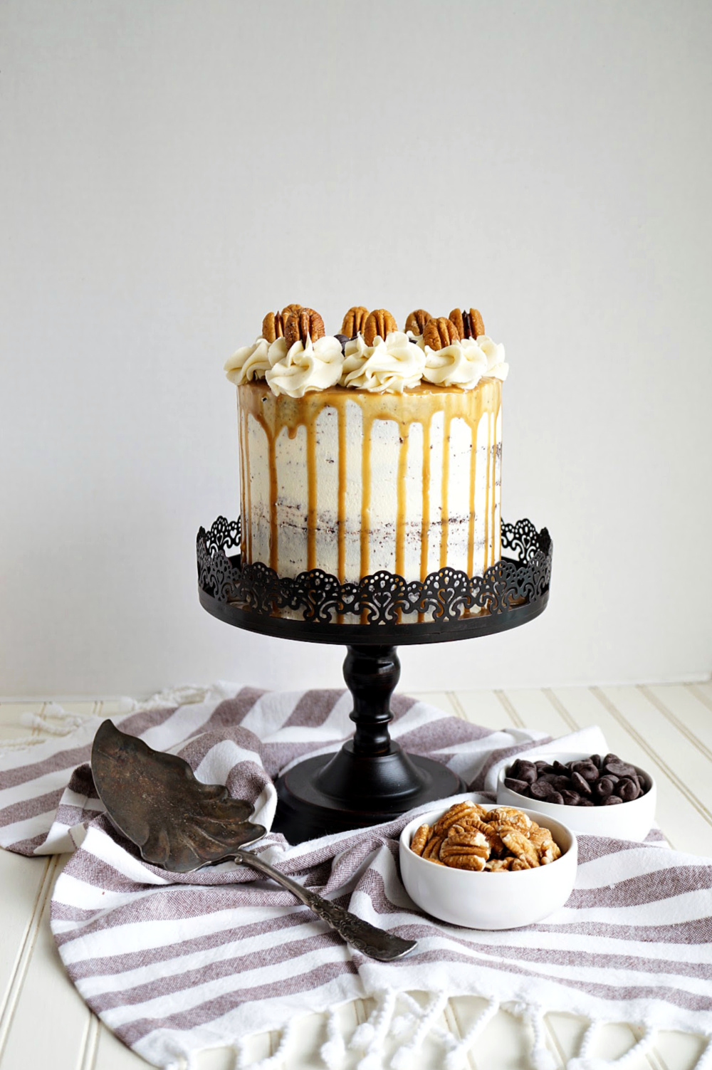 vegan turtle layer cake | The Baking Fairy #SpringSweetsWeek #ad