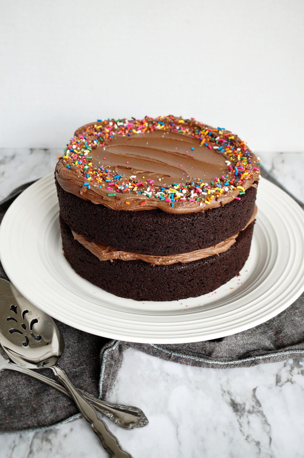 High-Altitude Vegan Chocolate Cake | Dough-Eyed