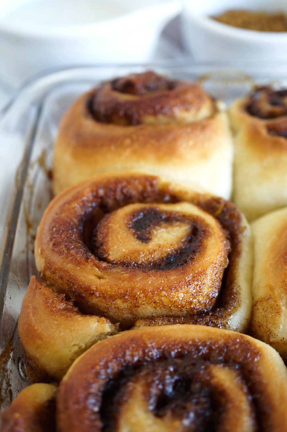 close up of cinnamon roll