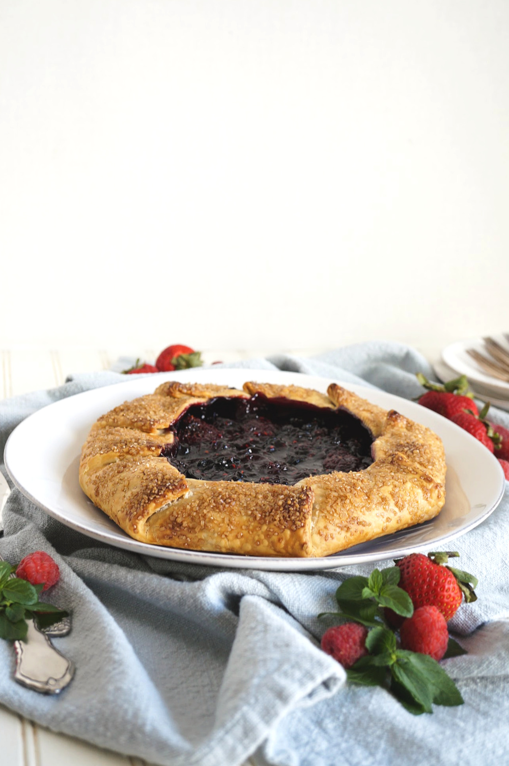 plain summer berry galette