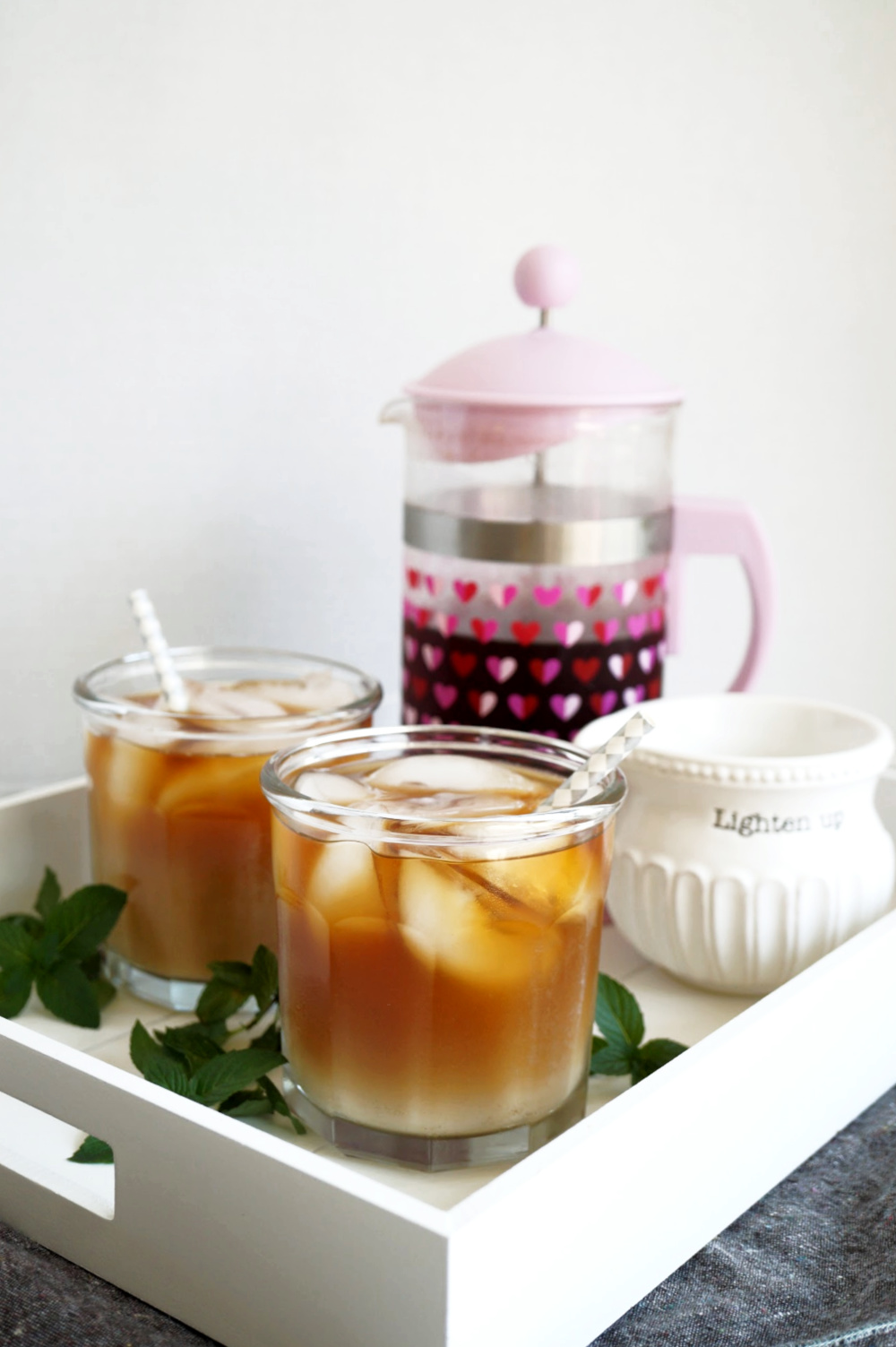 Iced Lavender Cold Brew Latte + How To Make Cold Brew In A French Press, Recipe