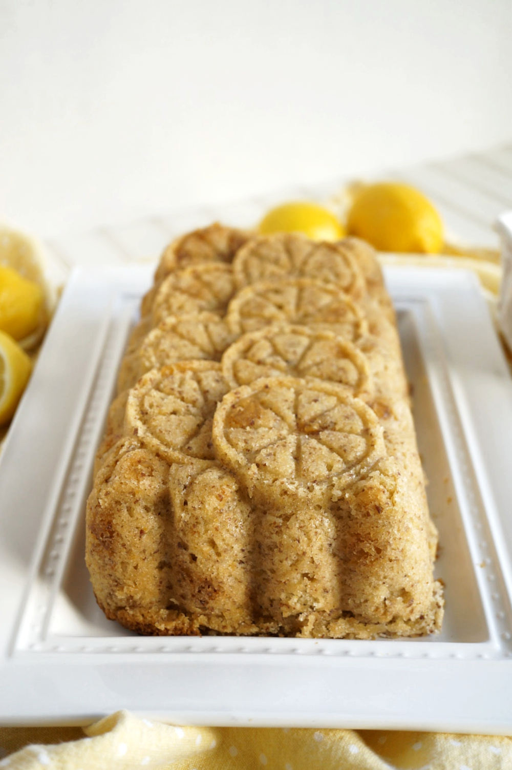 plain lemon ginger loaf on tray