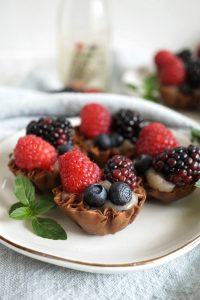 berry tarts on plate