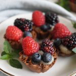 mini phyllo berry tarts on plate