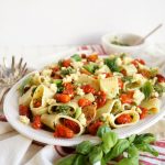 plate of pesto pasta