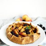 blackberry peach galette on plate