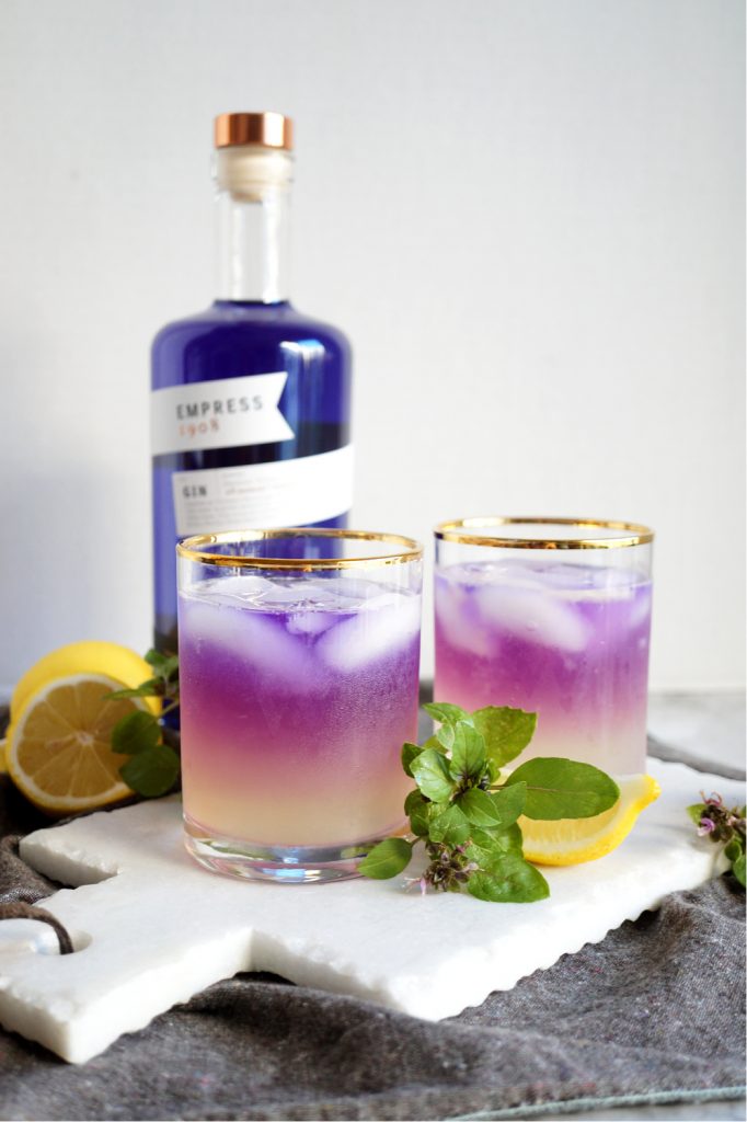 purple basil gin fizz The Baking Fairy