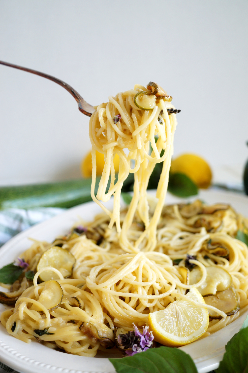 spaghetti pulled up on fork