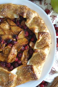 overhead shot of half an apple galette