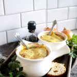 bowls of french onion soup
