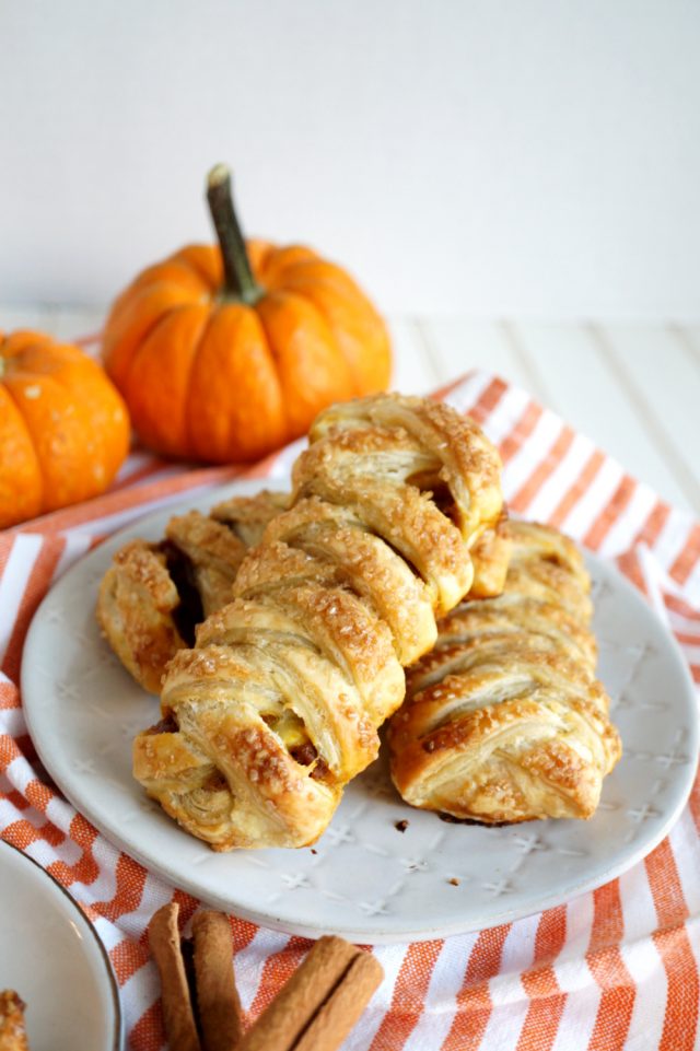 vegan pumpkin butter puff pastry braids The Baking Fairy