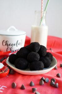 lumps of coal truffles on plate