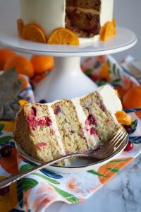 slice of cake on white plate