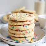 stack of sprinkle cookies