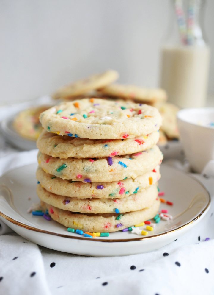 stack of sprinkle cookies