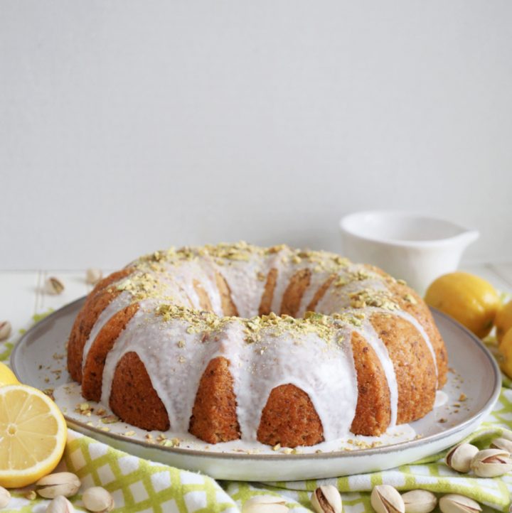 vegan lemon pistachio bundt cake The Baking Fairy