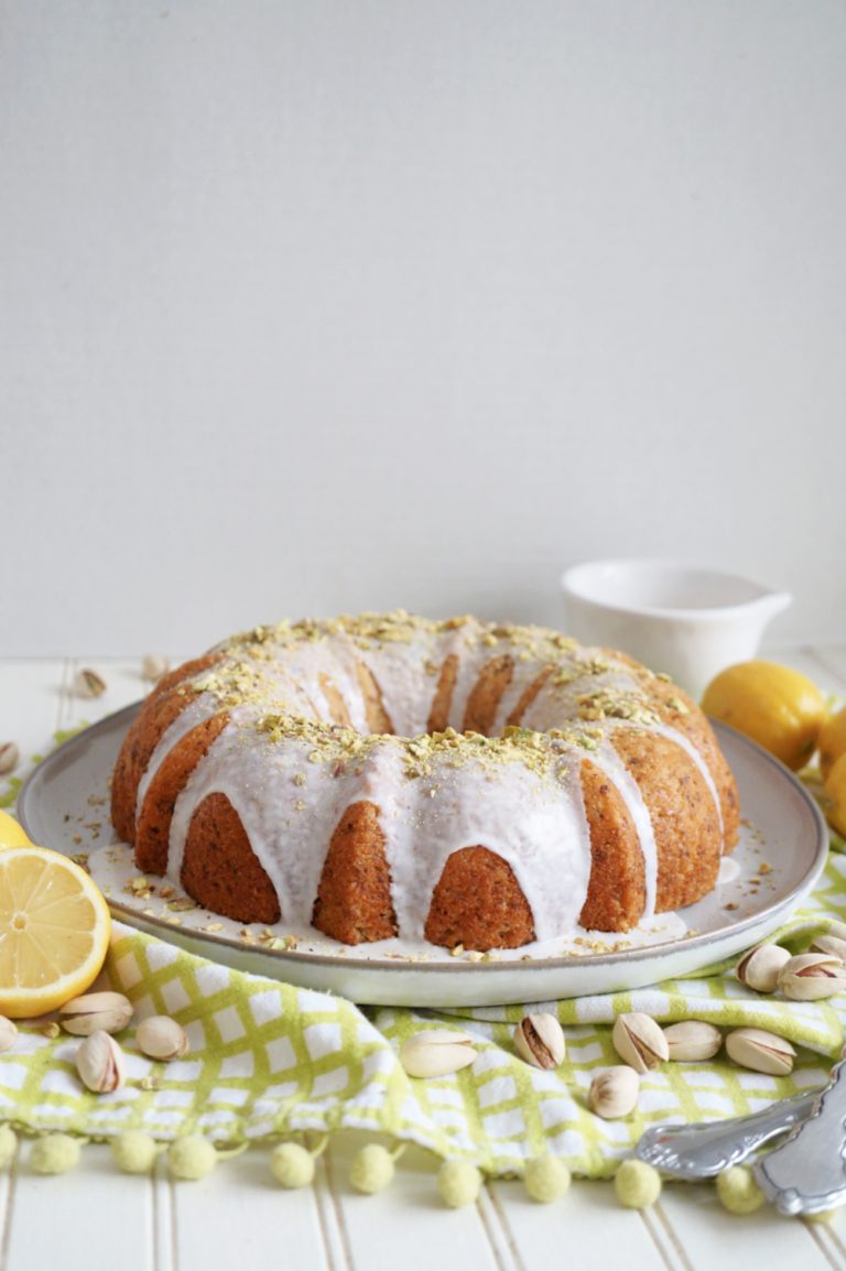 vegan lemon pistachio bundt cake The Baking Fairy