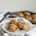 plate of oatmeal chocolate chip cookies