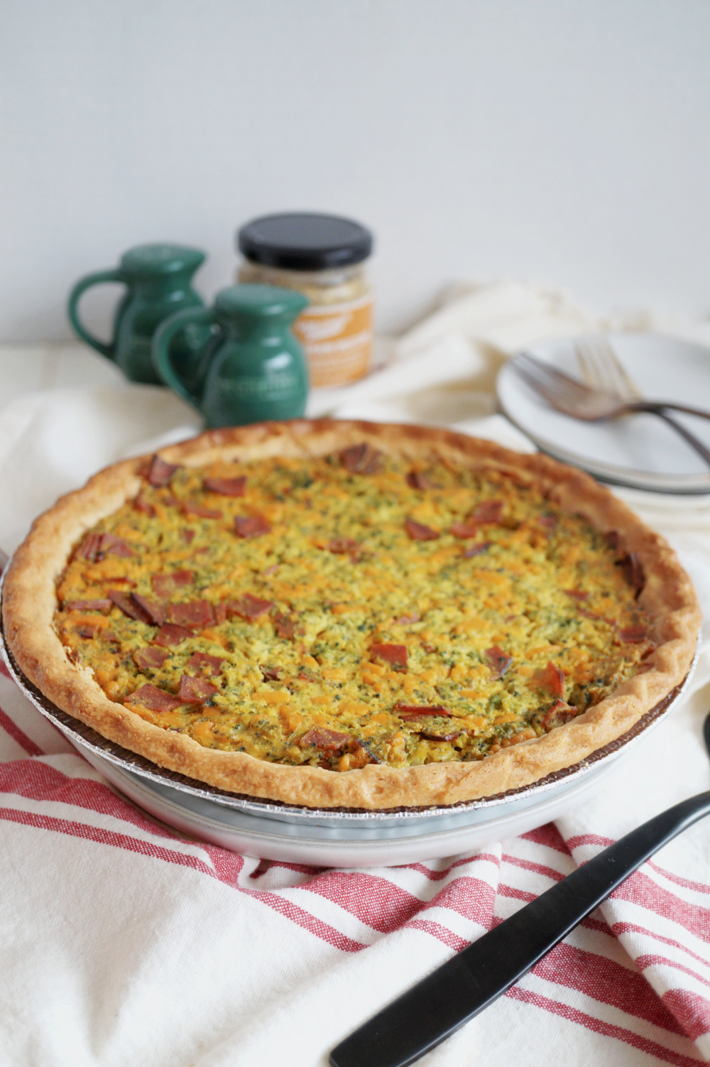 broccoli ham and cheese quiche 