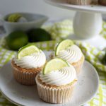 key lime cupcakes on plate