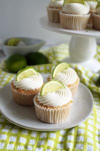 key lime cupcakes on plate