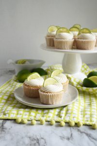 key lime cupcakes on a plate