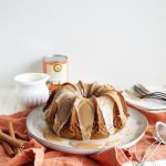 glazed pumpkin spice bundt on plate