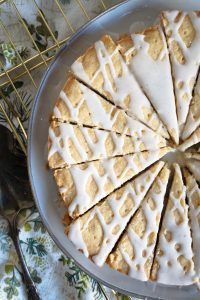 overhead shot of glazed shortbread