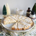 vanilla bean shortbread on serving platter