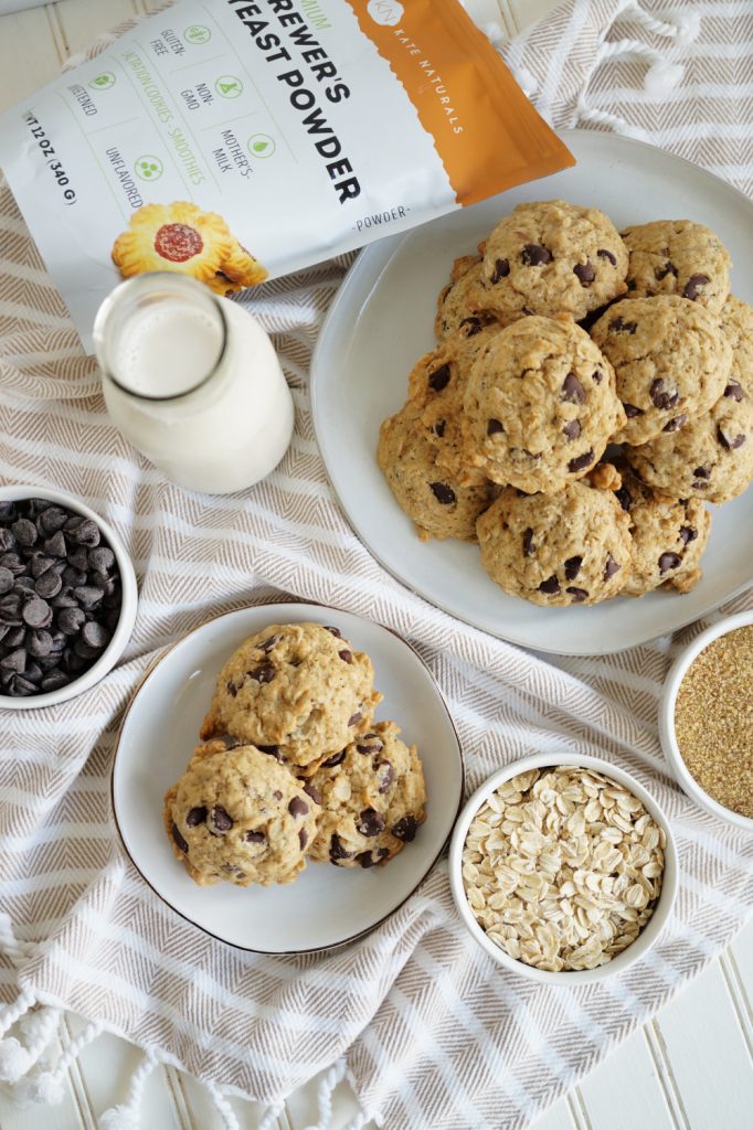 overhead shot of small and large plates of cookies